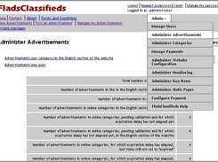 6 - Admin Area: Administration Main page and Menu