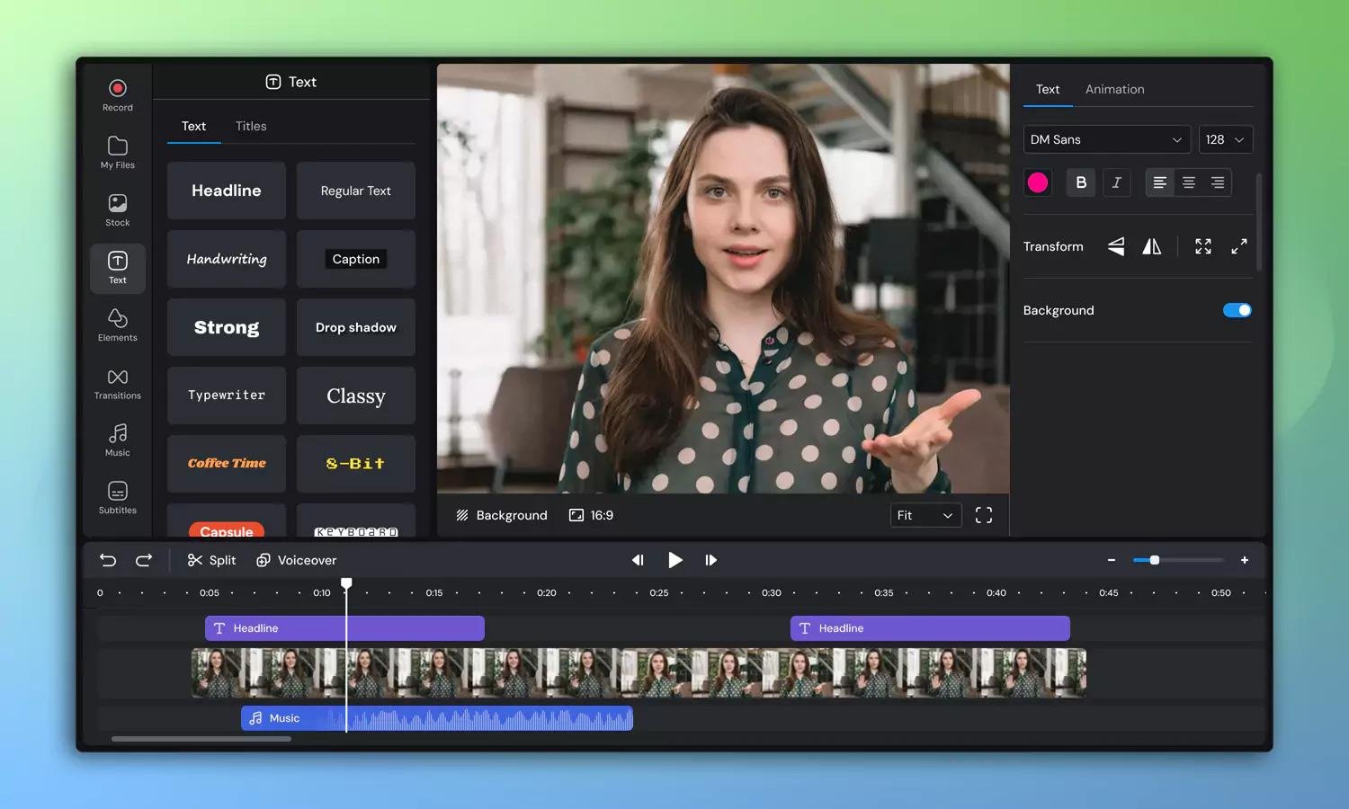 Edit you recordings to create a polished video