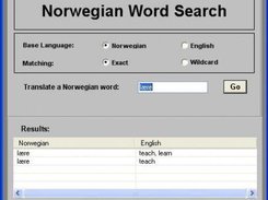 After opening a dictionary, word-search is the default UI.