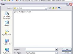 FlashFolder toolbar attached to common file open dialog