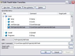 FlashFolder favorites menu editor