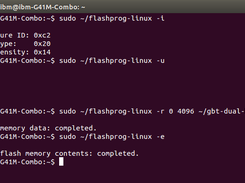 FlashProg session on Linux operation system