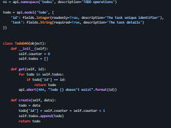 Flask RESTX Screenshot 1
