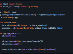 Flask-SQLAlchemy Screenshot 1