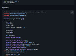 FlatCC FlatBuffers in C for C Screenshot 1