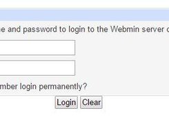 Webmin Login Interface