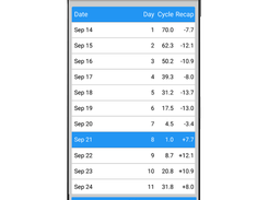 Hours recap table