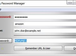 Fleeting Password Manager 2.3 running on Windows 7