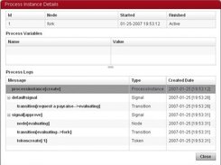 Displaying logs for a JBPM Process Instance