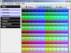 A screenshot of the program, with mockup functionality.