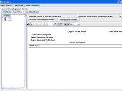 Displaying Report Structure: