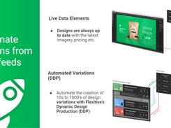 Automate design variations from a master design and connect elements to live data.