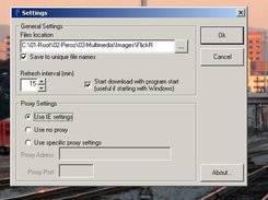 The settings dialog