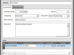 Builder's Log to Track Rocket Construction