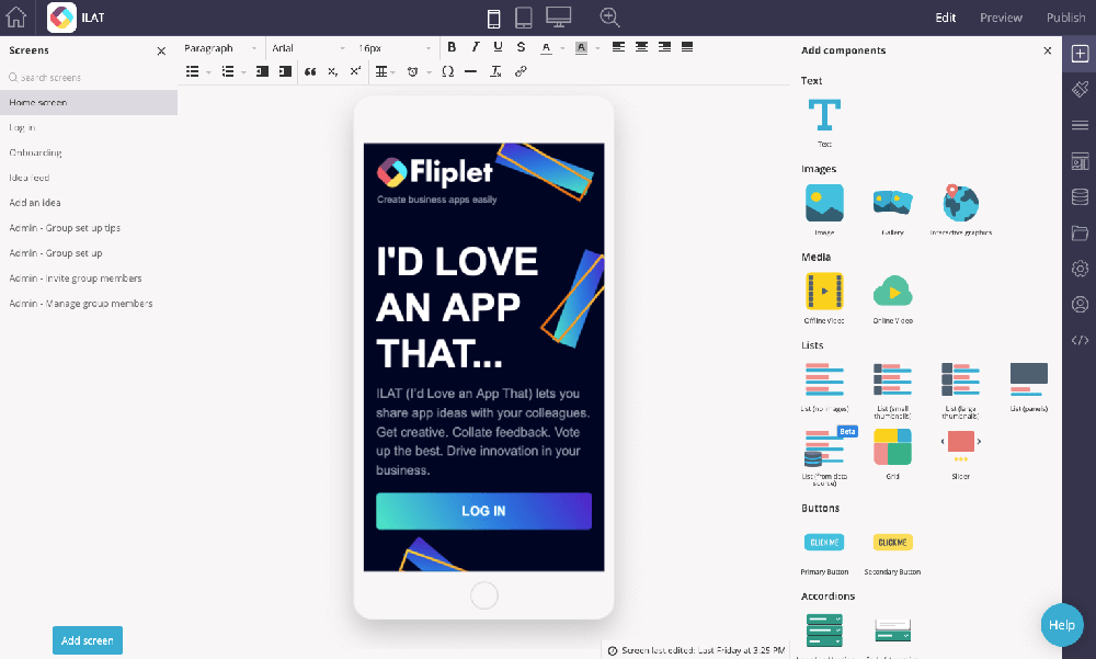 Fliplet Screenshot 1