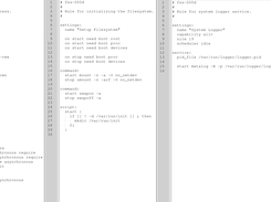 Side by side screenshots of Controller program files.