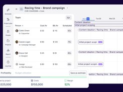 Estimate work: quickly price new projects with confidence. Build budgets, align resourcing, and track scope changes—monitoring estimates against actuals to deliver profitable projects.