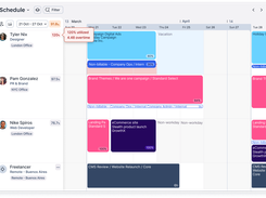 Plan capacity: balance workloads and prevent burnout with a live view of availability, time off, and scheduled work.