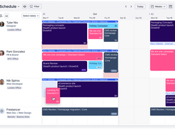 Schedule resources: easily see who’s working on what and when, with a live schedule to plan and allocate work.