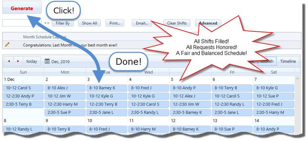 Floor Schedule Screenshot 1