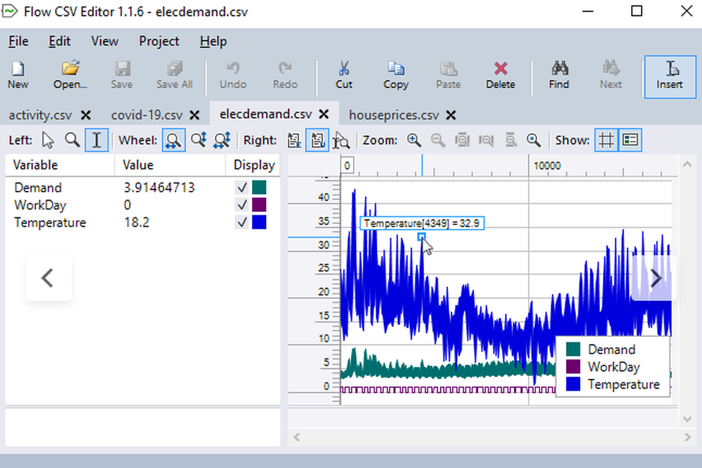 Flow CSV Editor Screenshot 1