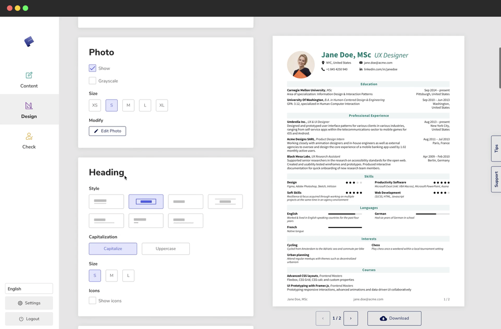 FlowCV Screenshot 1