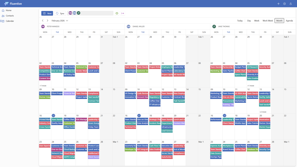 Calendar monthly