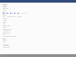 Fluentive - Calendar Settings