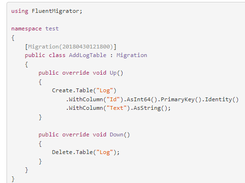 FluentMigrator Screenshot 1