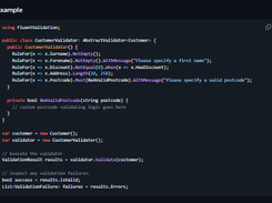 FluentValidation Screenshot 1