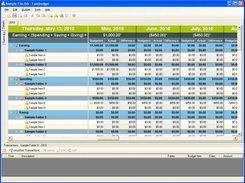 3. Main budget worksheet with all rows expanded