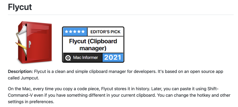 Flycut Screenshot 1