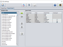 Export Fields Screen