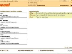 La page d'accueil de FOCCAL