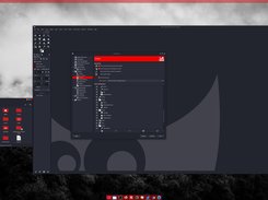 Gnomelike with Red theme  in gimp and xfce4docklike dock
