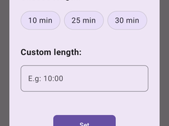 Custom time length dialogue
