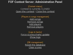 Admin page