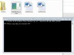 One click backup of contents in project folder