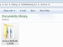 Contents are saved in a folder under Archive directory called Archive-DATE-TIME