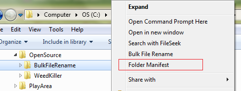 Windows 8 Folder Manifest full