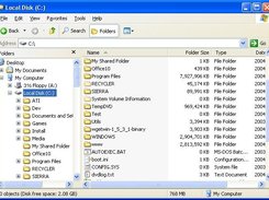 See the Folder Size column in Windows Explorer.