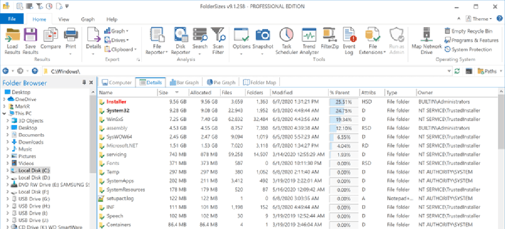 FolderSizes Screenshot 1