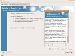 Foldersync 0.1 beta 3 on linux (GTK) - Welcome