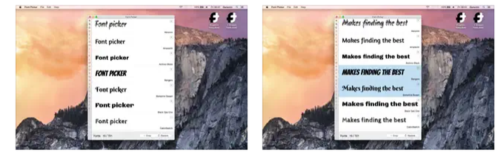 Font Picker Screenshot 1