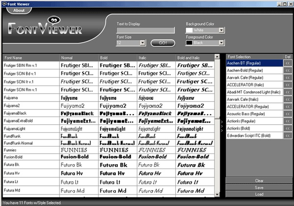 Font Viewer Screenshot 1