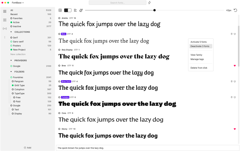 FontBase Screenshot 1