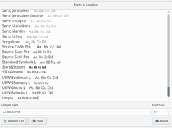 FontCatalog for Linux Screenshot 1