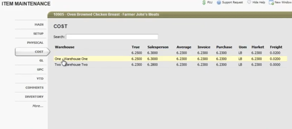 Food Connex-Costs