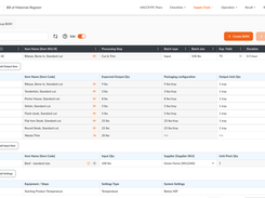 Bill of Materials (BOM) Register - Edit Mode