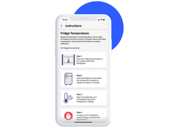 Food safety monitoring tasks instructions in FoodDocs app